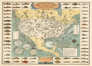 1000 Piece Adult Jigsaw Puzzle | 1936 | Big Game Fish | Hand Made | Jigsaw Puzzle Game for Adults | Birthday Present
