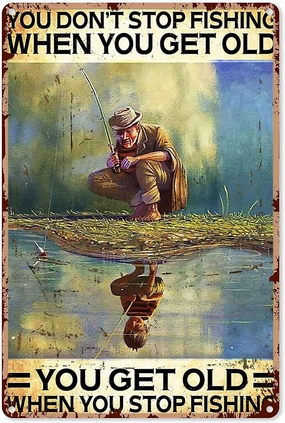 1000 Piece Jigsaw Puzzle for AdultsType of Funny Fishing Man on The River You Don't Stop Fishing - 1000 pc Colorful Camping Fishing Picnic Jigsaw