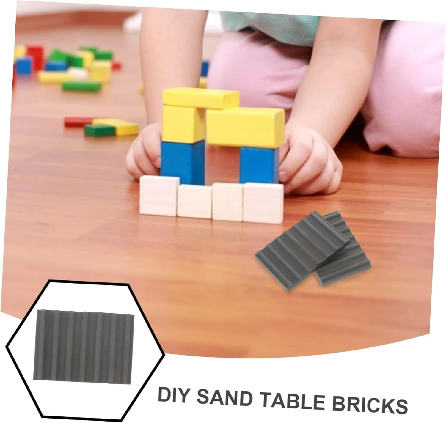 10pcs Miniature Fake Bricks Mini Building Items for Landscape Craft Ornament