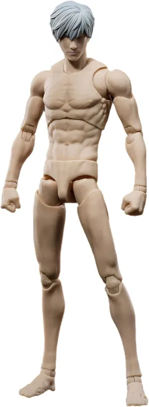 1/12 Scale Male Action Figure, 6inch Flexible Muscular Slender Body Type Figure with Head Sculpt and Replacement Accessory Miniature Body Doll Collection (Pale Skin)