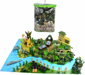 130pcs Model Set Realistic Sand Table Simulation Figures for Boys and Girls Premium Army Action Figures for Creative Play and Scenarios