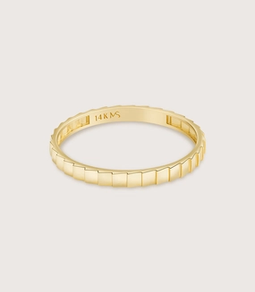 14K Gold Ridged Band
