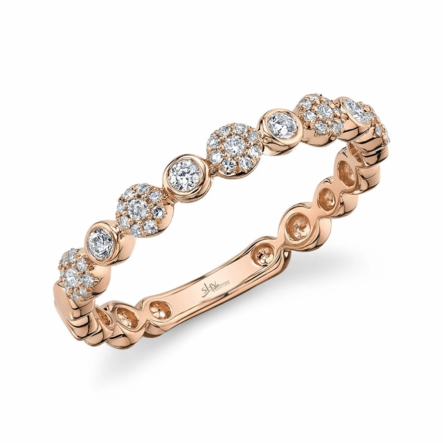 14K White Gold Diamond Circles Band