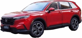 1 18 for Honda CR-V CRV SUV 2024 Alloy Car Model Diecast Metal Vehicle Car Model Simulation Collection Decoration Non-Remote App Controlled Toys(Red)