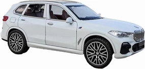 1 32 for BMW X5 SUV Alloy Model Car Toy Diecasts Casting Pull Back Sound and Light Car Enthusiasts Vehicle Gift Simulation Vehicle Playset(White)