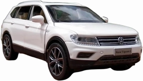 1 32 for Vw Tiguan SUV Alloy Cast Toy Car Model Sound and Light Toy Car Enthusiasts Collectibles Birthday Gift Simulation Vehicle Playset(White)