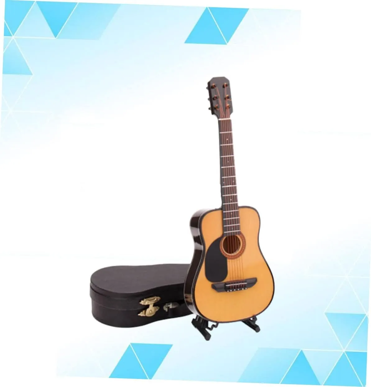 1pc Mini Guitar Model Decoration Lifelike Household Prop Teaching Aid for Friends Family Fine Workmanship for -Term Use Attractive Music-Themed Home Decor