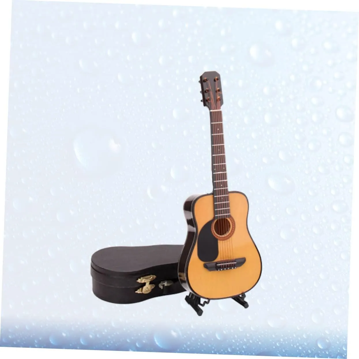 1pc Mini Guitar Model Decoration Lifelike Household Prop Teaching Aid for Friends Family Fine Workmanship for -Term Use Attractive Music-Themed Home Decor