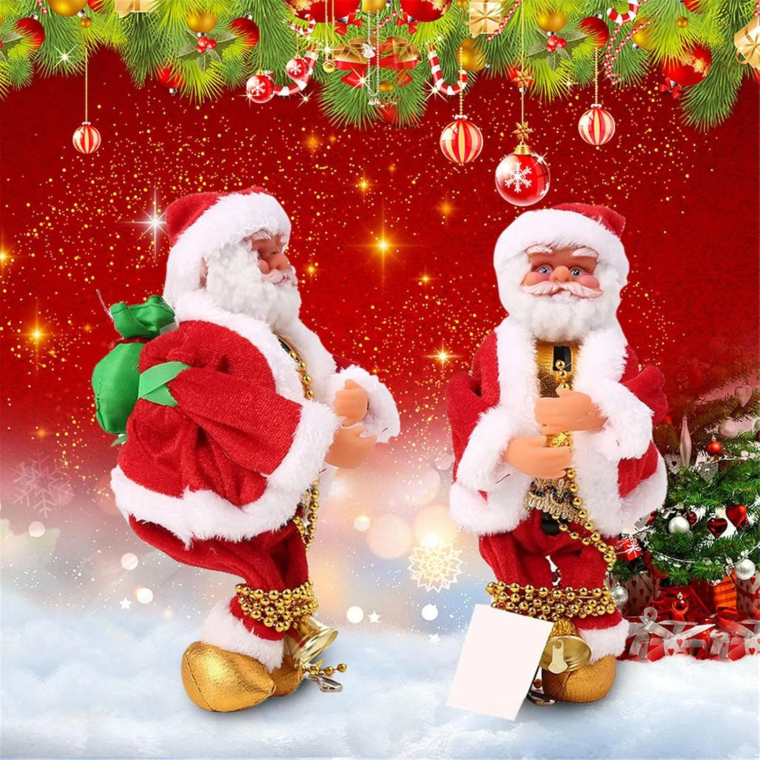 2021 Santa Claus Climbing Rope Decoration - Santa Claus Musical Climbing Rope, Electric Climbing Santa On Rope Santa Doll Toy Gift for Kids Christmas Tree Hanging Ornament Xmas Party Door