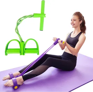 21 Fitness Resistance Bands-4 Tube Pedal Ankle Puller 2025 Upgrade Stretch Bands for Exercise Sit Up Exercise Equipment AB Training Auxiliary Device Workout Equipment for Women Men