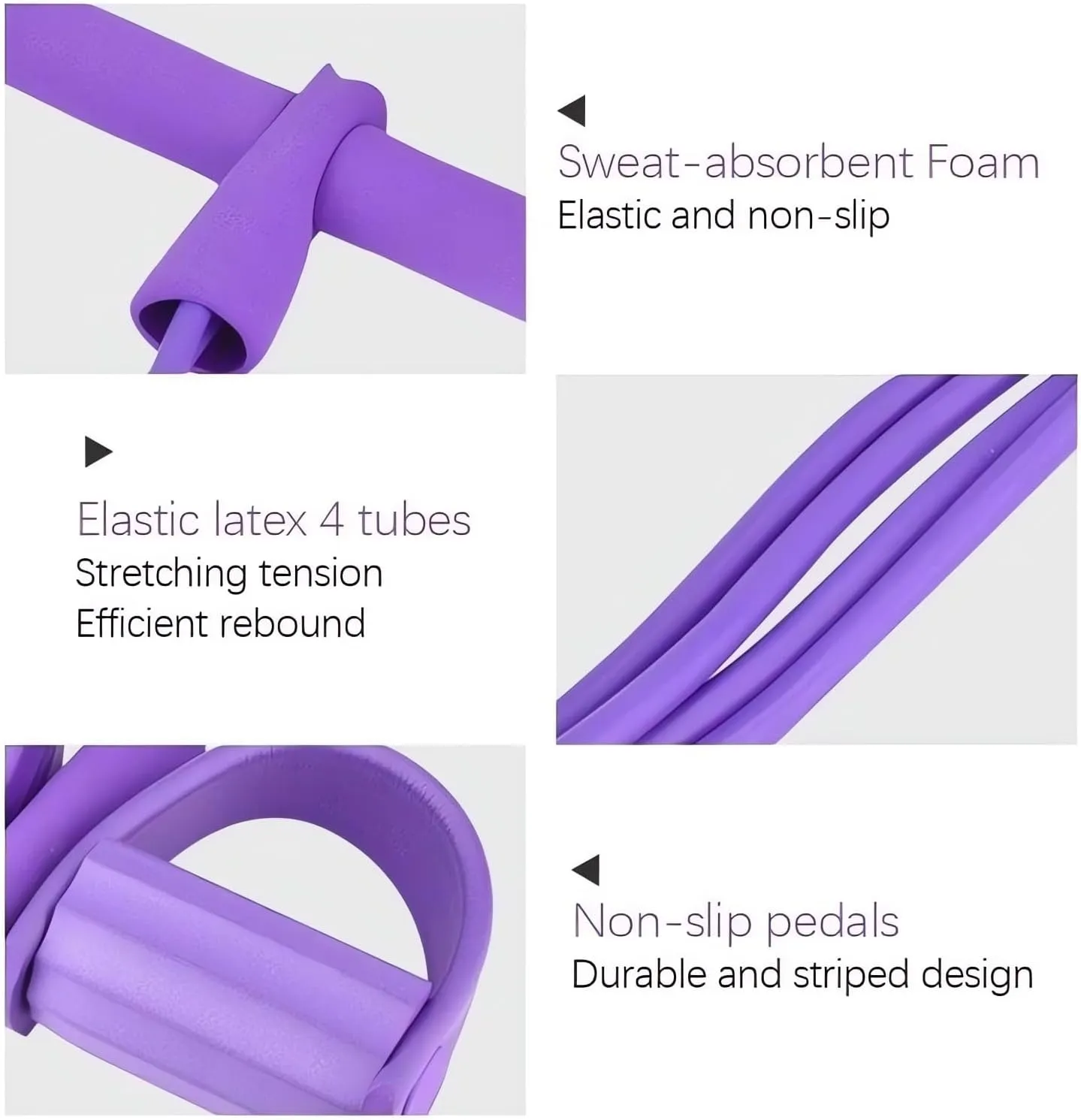 21 Fitness Resistance Bands-4 Tube Pedal Ankle Puller 2025 Upgrade Stretch Bands for Exercise Sit Up Exercise Equipment AB Training Auxiliary Device Workout Equipment for Women Men