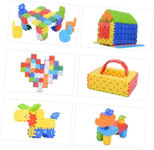 220Pcs Educational Plastic Building for Assembly with Storage Box Fun Matching Building for Boys and Enhance Creativity and Coordination