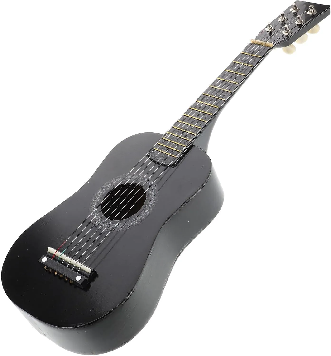 23 Inch Wooden Guitar for Kids, 6 Strings Mini Guitar Musical Instruments Educational Toys for Toddler Kids Boys Girls Beginner(Black)