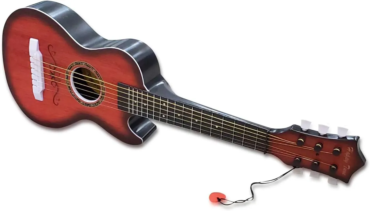 23" Acoustic Guitar, Kids 6 String Toy Guitar - Realistic Steel Strings - Beginner Practice First Musical Instrument for Children, Toddlers (Mahogany)