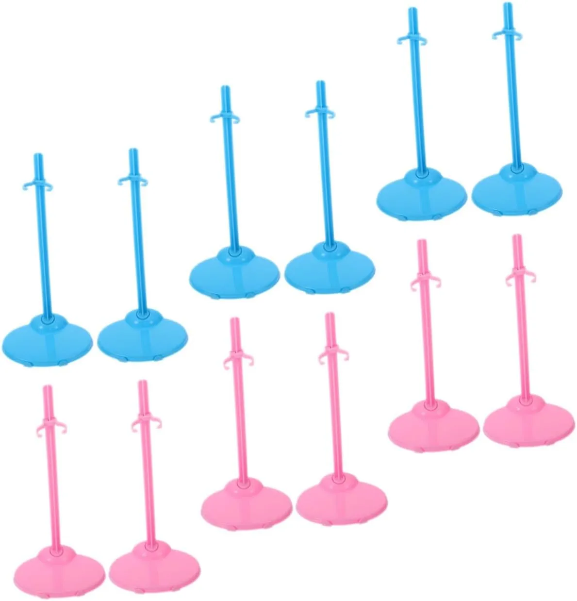 24pcs Doll Support Racks Stable Display Stands for Dolls Action Figures Flat Bottom Design for Dollhouses Collectibles Colors Included