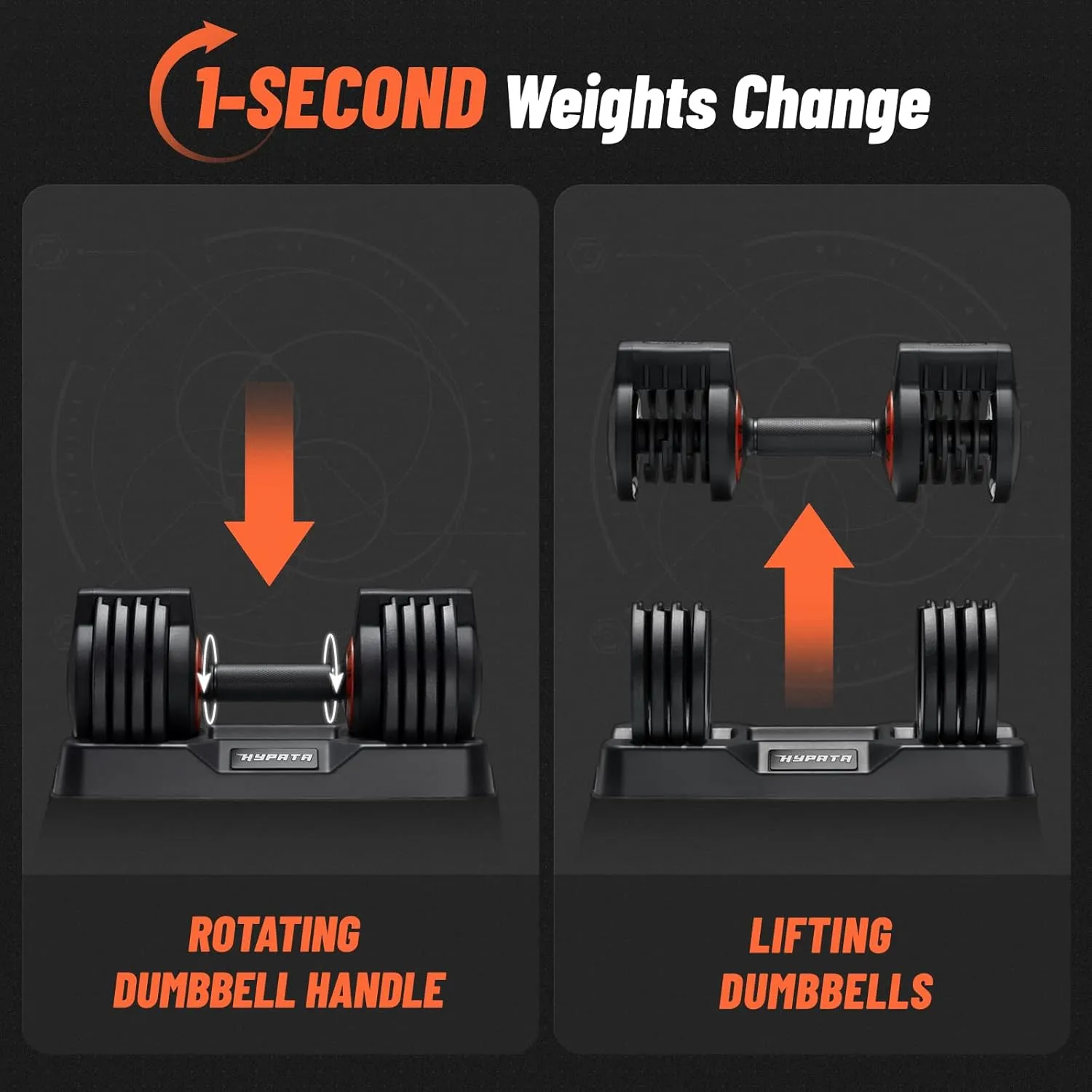 25/55 lbs Pair Adjustable Dumbbell Set, Adjust Dumbbell Weight for Exercises Pair Dumbbells for Men and Women in Home