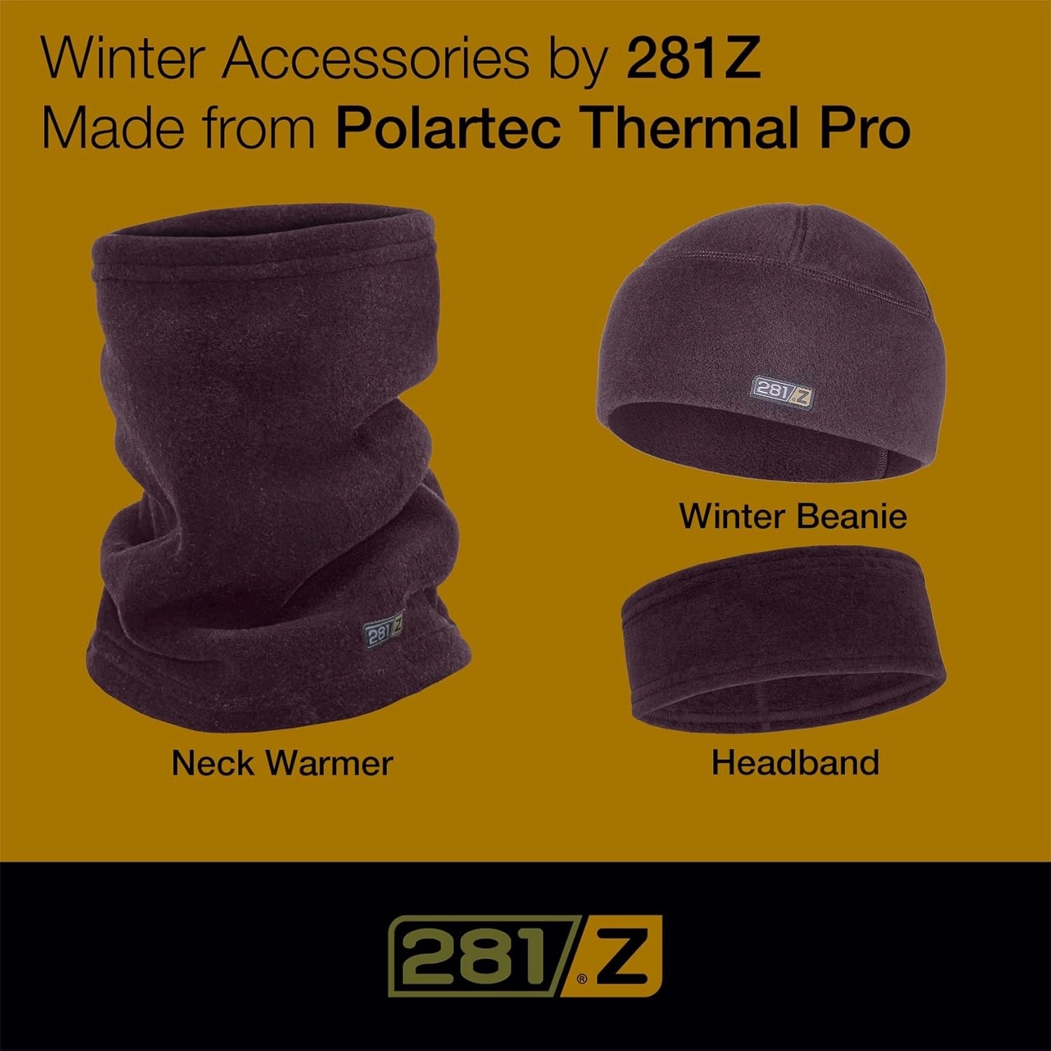 281Z Polartec Thermal Pro Winter Skull Cap - Military Tactical Outdoor Sport - Watch Cap Fleece Beanie (Dark Plum)