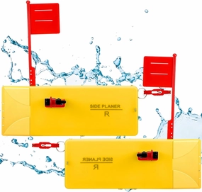 2 Pack Planer Boards for Fishing Trolling 8 x 3 Inches Off Shore Crappie Planer Boards Kits with Flag Fishing Accessory for Inshore Offshore Trolling Dragging