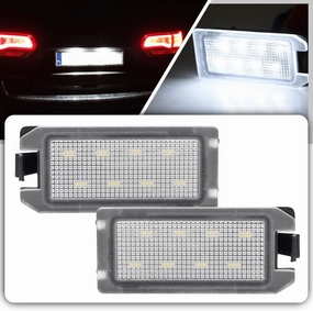 2pcs LED License Plate Light Lamp Assembly for Jeep Grand Cherokee 2014 2015 2016 2017 2018 2019 2020 Super Bright 6000K Xenon White Rear Tag Number Plate Light Assembly