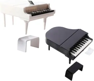 2sets Mini House Piano Dollhouse Decor Miniature Upright Piano Stool Creative Furniture for Doll House for Home Ornaments Mini Crafts