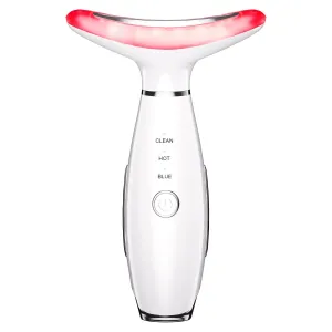 3-in-1 Beauty Massager for Face and Neck, Based on Triple Action LED, Thermal, and Vibration Technologies for Skin Care,Improve,Firm,Tightening and Smooth