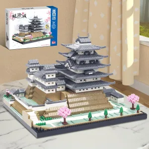 3037PCS Japanese Architecture Landmarks Micro Mini Building Blocks Model Kit Not compatible with Major Brands size,Himeji Castle Model Decor Collection or Prensent for 15  Kids or Adults