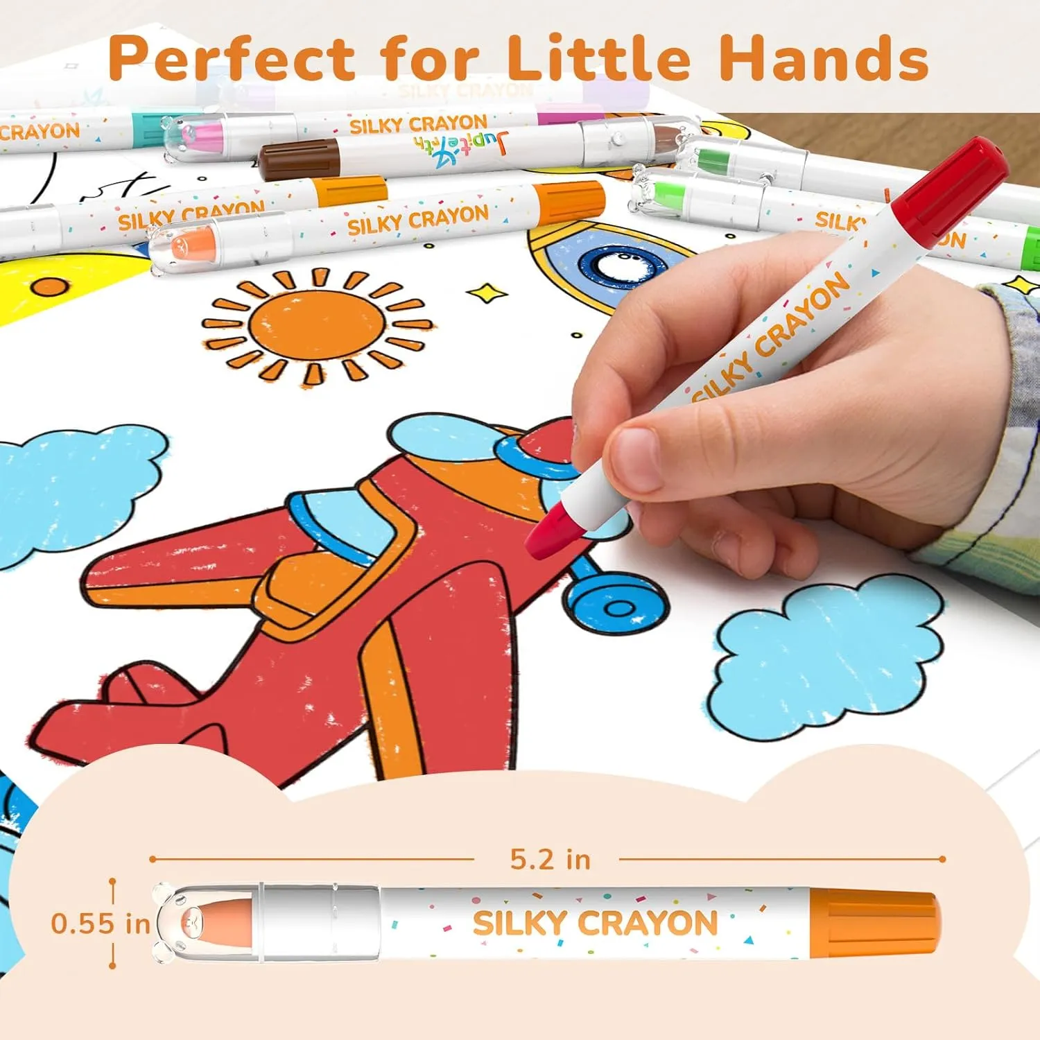 36-Color Crayons for Toddlers 1-3 and Kids 4-8, Non-Toxic Washable Crayons, Ultra-Silky Easy-Grip Art Supplies, Ideal Coloring Gift for Boys and Girls