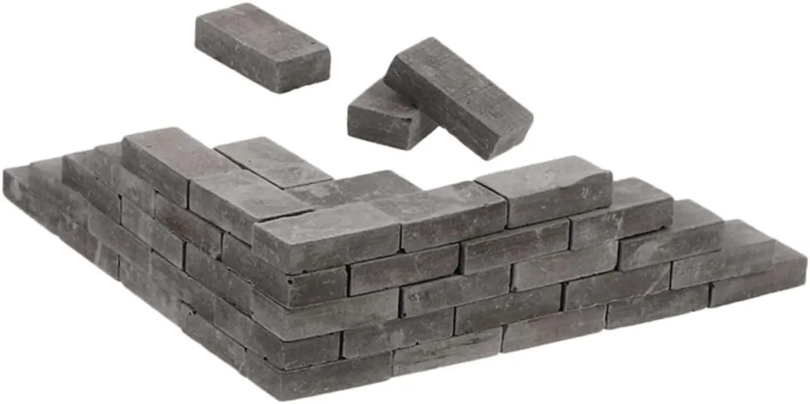 3Bags Miniature Bricks for DIY Micro Landscape Model Building Realistic Decorative Garden Accessories for Table Layouts and Dollhouse Scenes