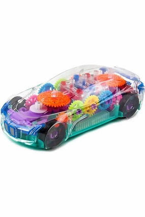 3D Lights Transparent Car Toy For Kids - Pack of 1