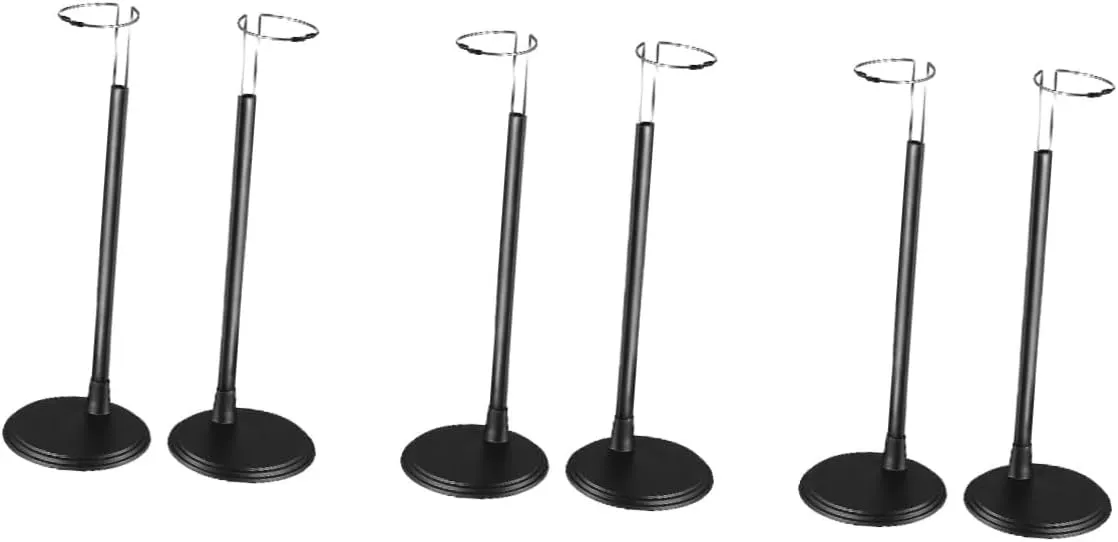 3sets Doll Stands Telescopic Middle Part Action Figure Holders for Shop Display Home Decor 2pcs*3