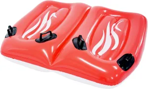 4E's Novelty 2 Person Inflatable Body Board with Handles for Water Slides for Kids & Adult,