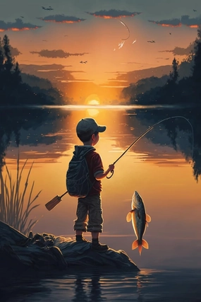 500 Piece Fishing Junior Puzzle for Adults, Jigsaw Puzzles Medium Difficulty Fun Family Games Great Gift Ideas for Women and Man