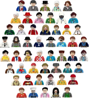 52PCS Minifigures Building Bricks,Buliding Minifigures, Action Figure, Mini Figure Toy, MINIFIG People,Suitable for Collection, The Best Gift for Children.