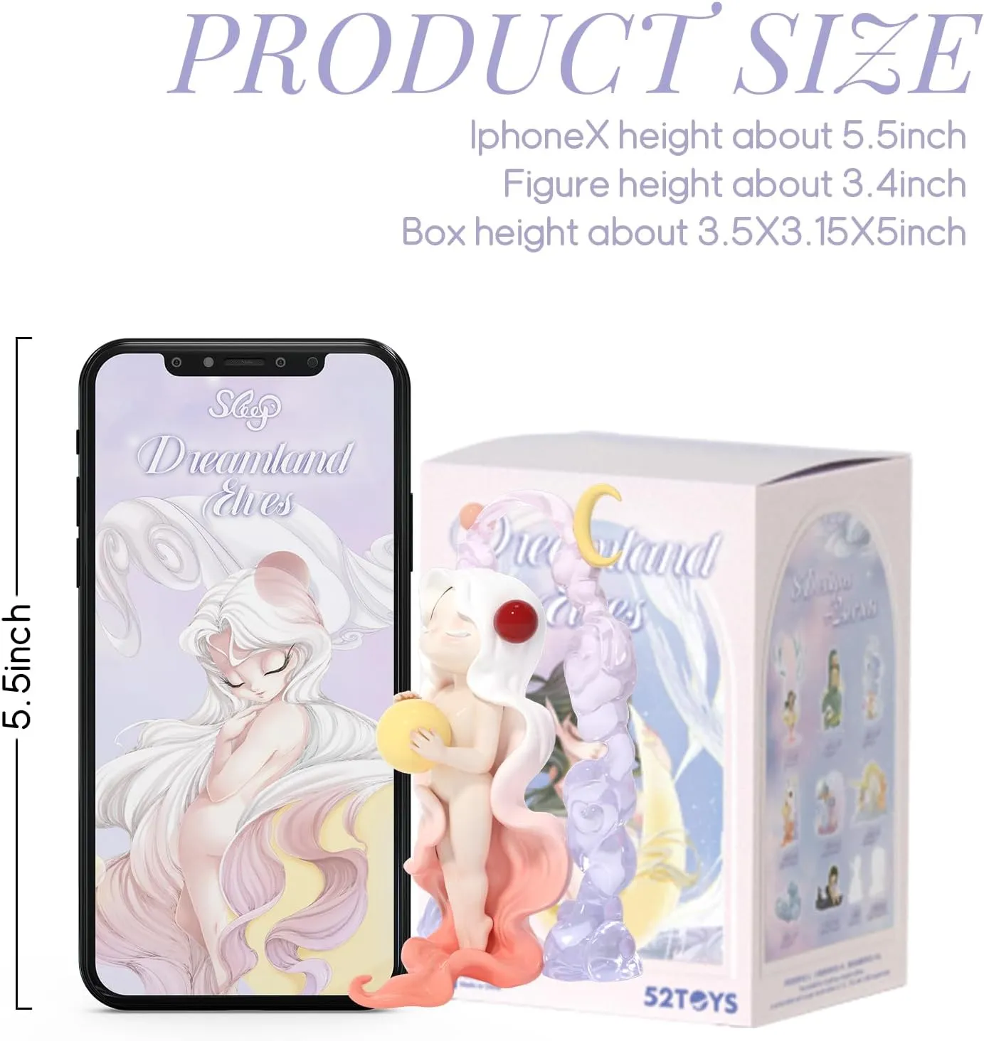 52TOYS Candybox Sleep Dreamland Elves Whole Set (8) Action Figure, Collectible Toy Kawaii Creative Gift Room Decor Desktop Decoration 3.3 Inch, Gift for Birthday Party