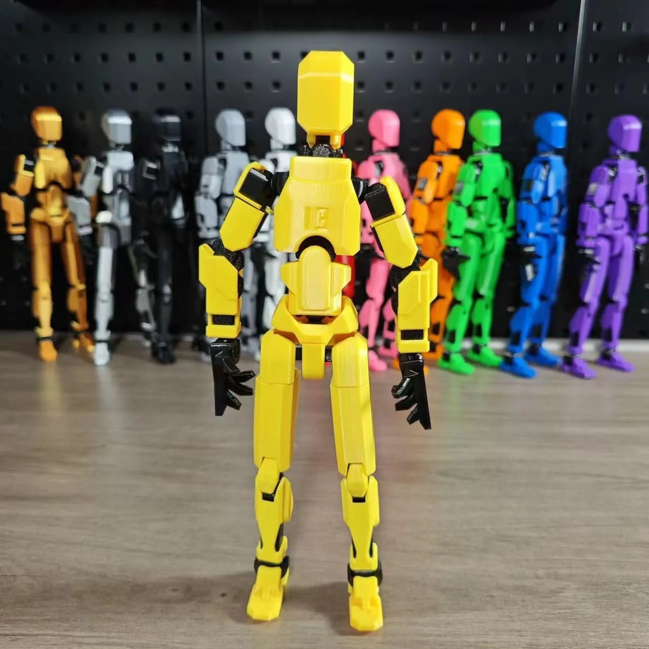 7PCS Assembly Completed T13 Action Figure 3D Printed Multi-Jointed Movable,Lucky 13 Action Figures,Multi-Articular Action Figures,Desktop Decorations,Creative Gifts (7 Colors)