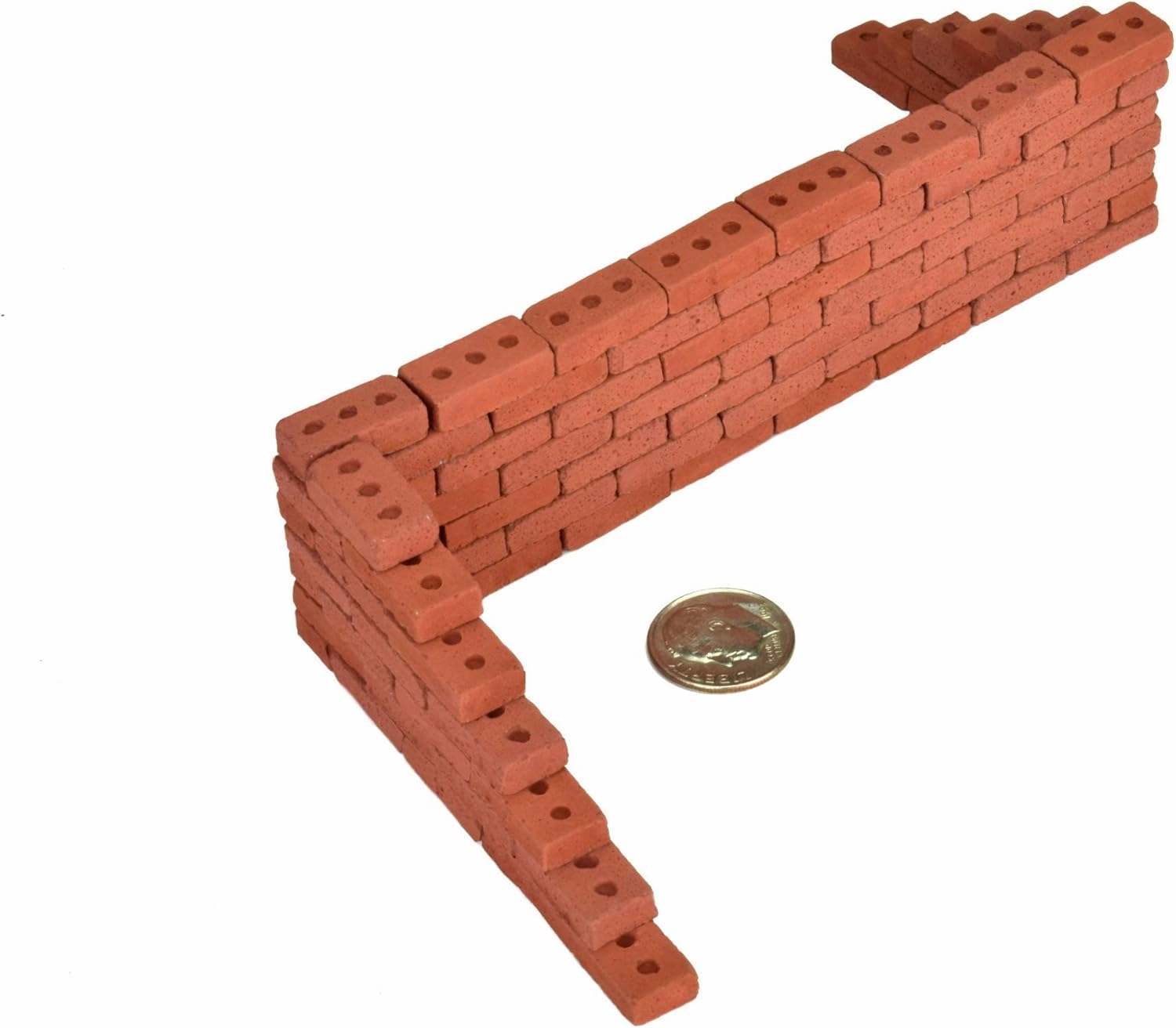 Acacia Grove Real Mini Red Bricks, 1/12 Scale (300 Pack)