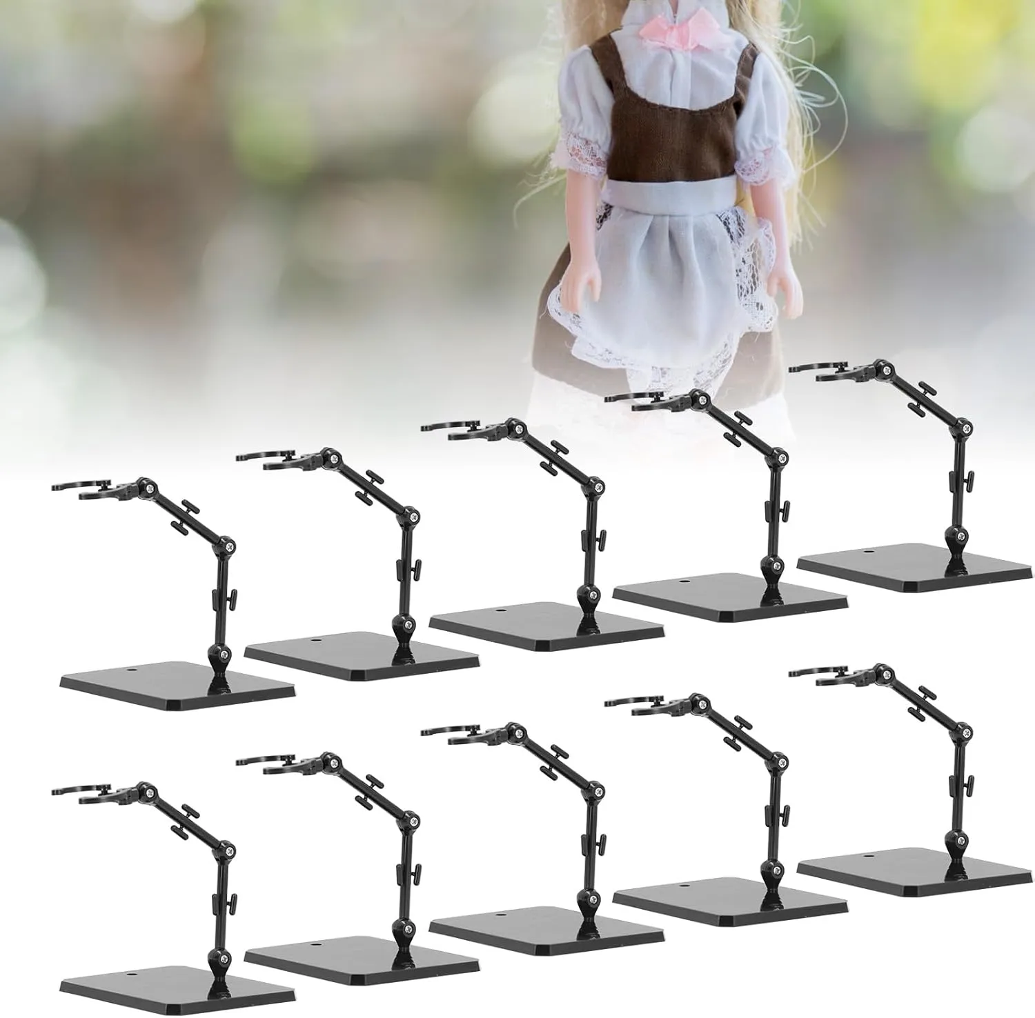 Action Figure Stand, Figure Model Stand Figure Holder Display Plastic Figure Stand For Dolls Adjustable Action Figure Display Stands For 6 Inch (plastic)