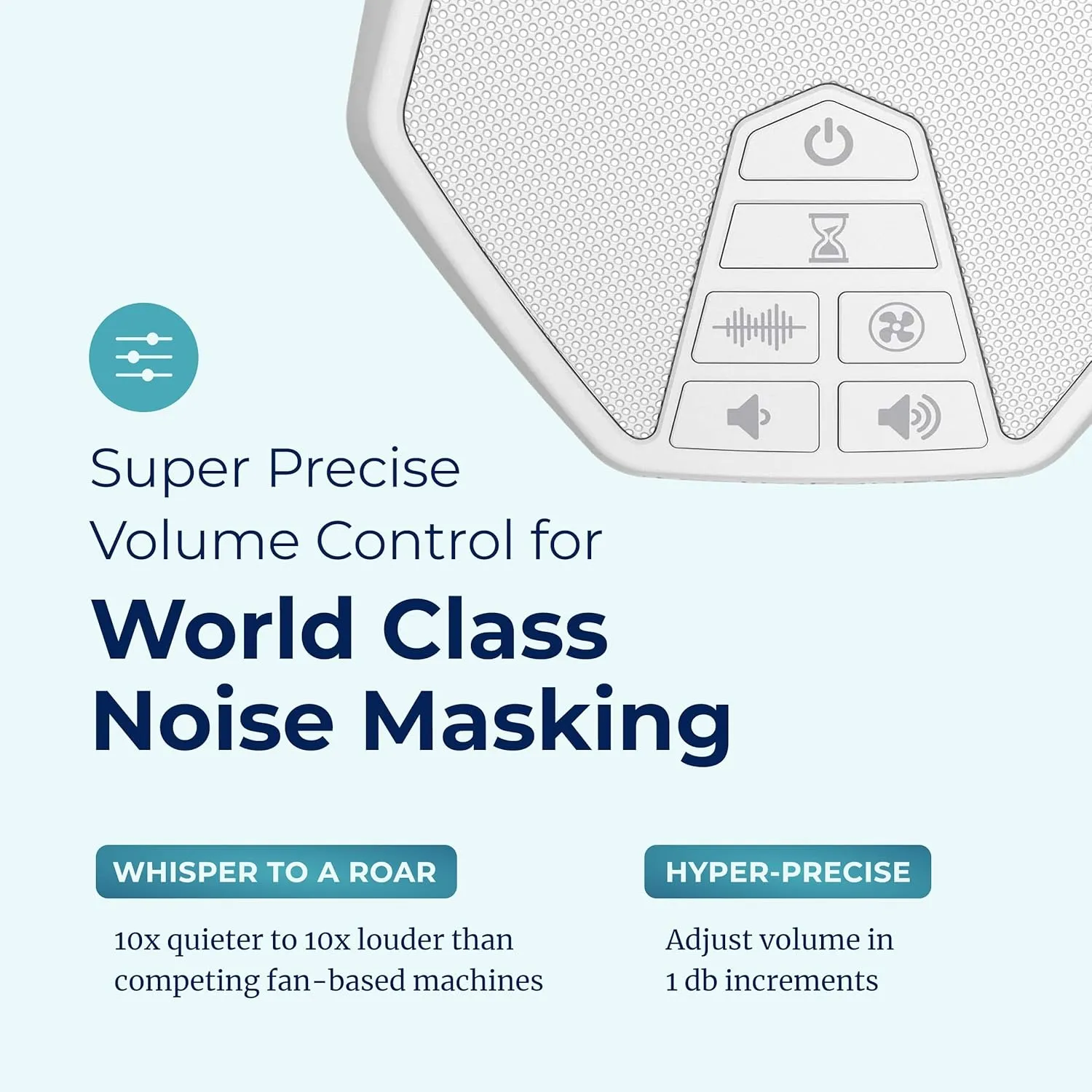 Adaptive Sound Technologies LectroFan EVO White Noise Machine - Compact Sleep Sound Machine for Bedroom, Travel, Study & More - 22 Non-Looping Fan, White & Ocean Noise Variations - White