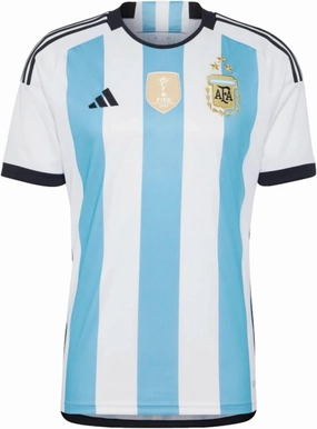 adidas Men's Soccer Argentina 3-Star Winners Home Jersey - Dress Like a Champion with Comfortable Fabric
