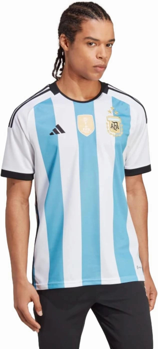 adidas Men's Soccer Argentina 3-Star Winners Home Jersey - Dress Like a Champion with Comfortable Fabric