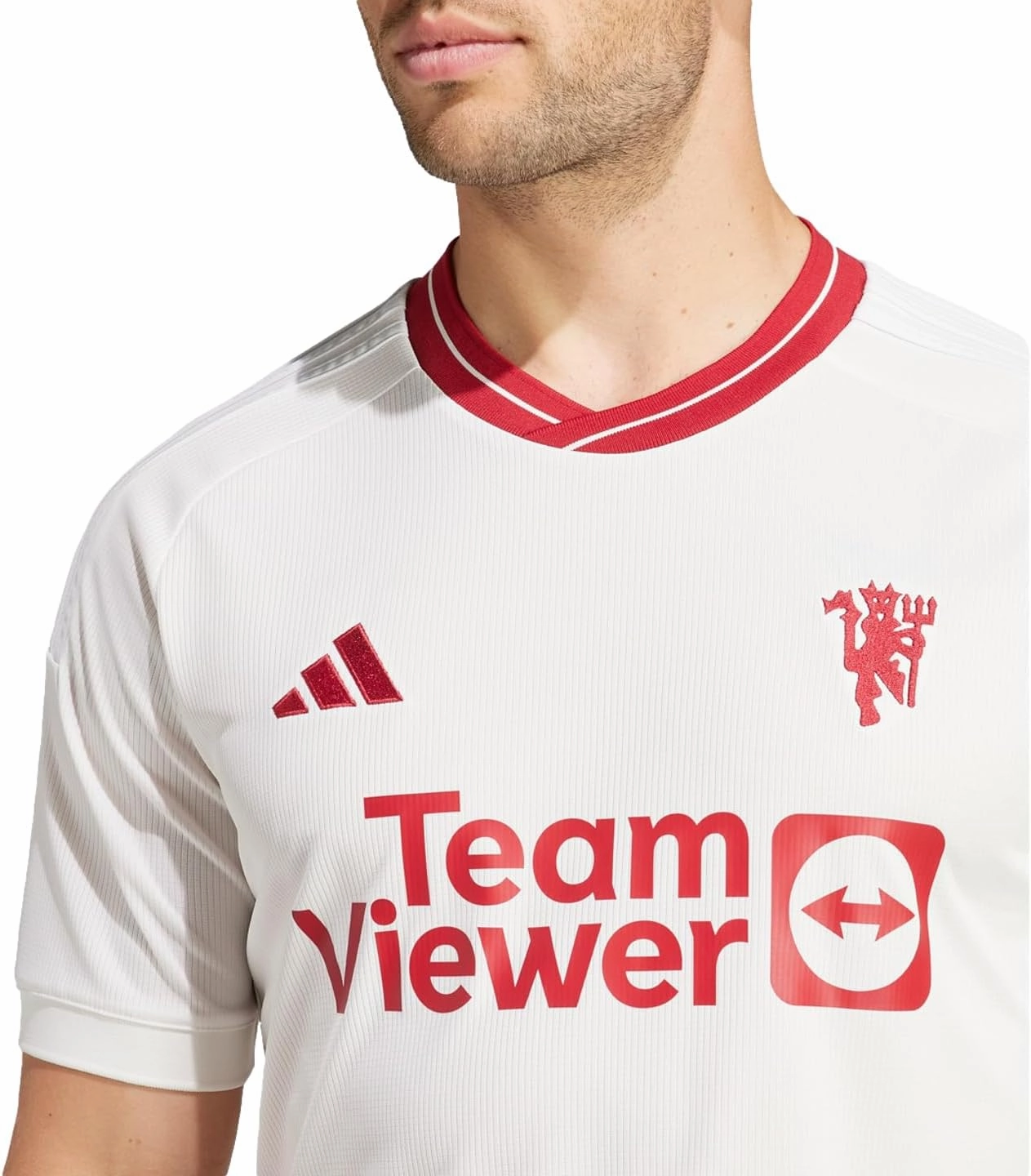 adidas Men's Soccer Manchester United 23/24 Third Jersey- Celebrating Half-a-Century of The Iconic Red Devil, AEROREADY