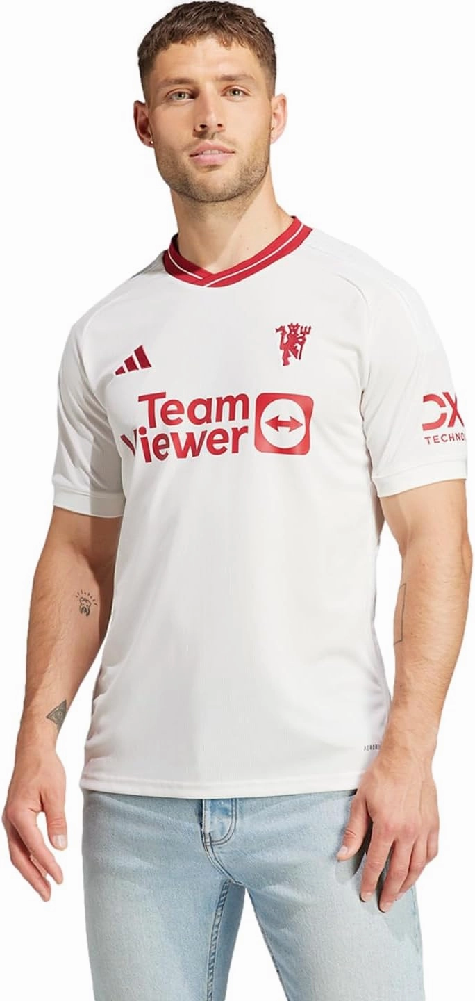 adidas Men's Soccer Manchester United 23/24 Third Jersey- Celebrating Half-a-Century of The Iconic Red Devil, AEROREADY