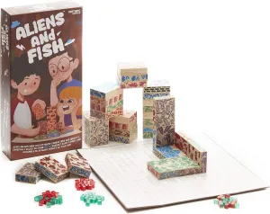 Aliens and Fish – Unique Strategy Board Game for Kids & Adults – Matching, Stacking & Learning Fun – STEM Educational Game