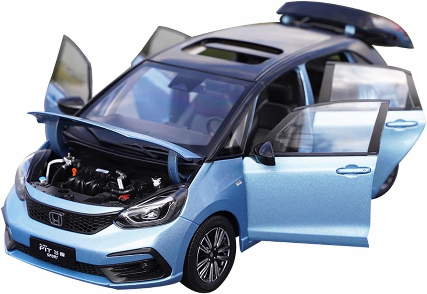 Alloy Resin Car Vehicle Model 1 18 Fit for Honda New Fourth Generation 2020 Scale Alloy Car Model Hobby Collection Fan Gift Souvenir Festive Deluxe Gift (Color : Blue)