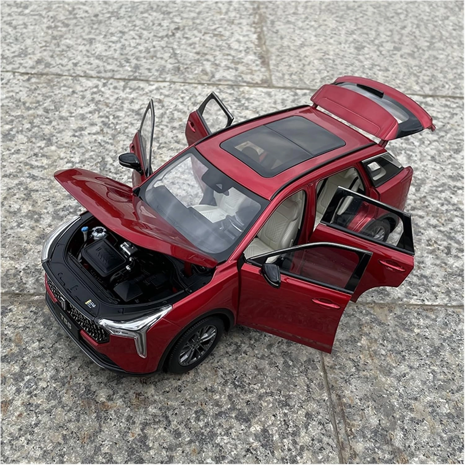 Alloy Resin Car Vehicle Model 1 18 Fit for Pentium T55 Alloy Metal Car Model Simulation Jeep Gift Collection Gift Crafts Adult Toy Red Festive Deluxe Gift (Color : White)