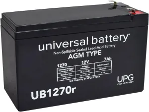 AlveyTech 12 Volt Sealed Lead Acid (SLA) Rechargeable Tab Terminal Battery for Electric Scooters, Ride-On Toys, Power Back-Up, & Alarm Systems (7 Ah)