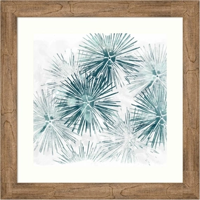 Amanti Art Framed Wall Art Print 24x24 Sealife Batik VI by June Erica Vess, Abstract Wall Art, Modern Contemporary Decor, Medium Poster Painting Artwork for Living Room, Bedroom, Bathroom, Kitchen,