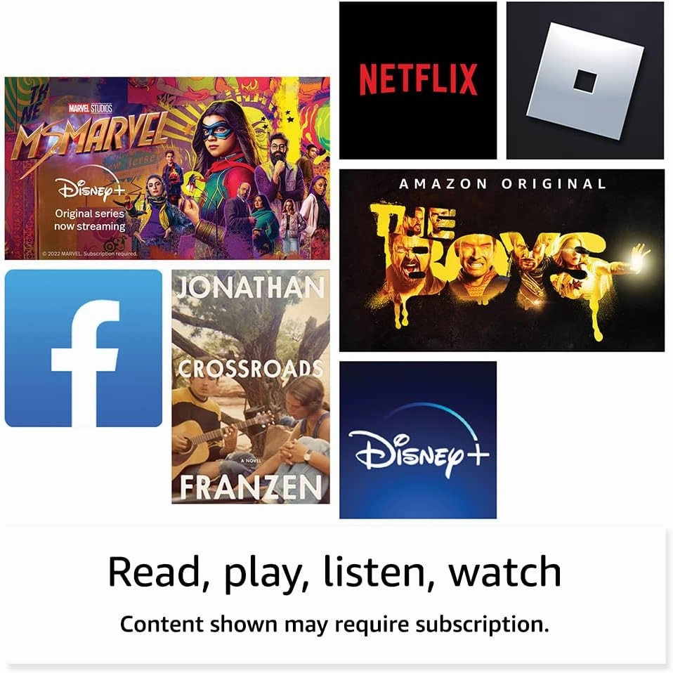 Amazon Fire HD 8 Plus tablet, 8” HD Display, 32 GB, 30% faster processor, 3GB RAM, wireless charging, (2022 release), Gray