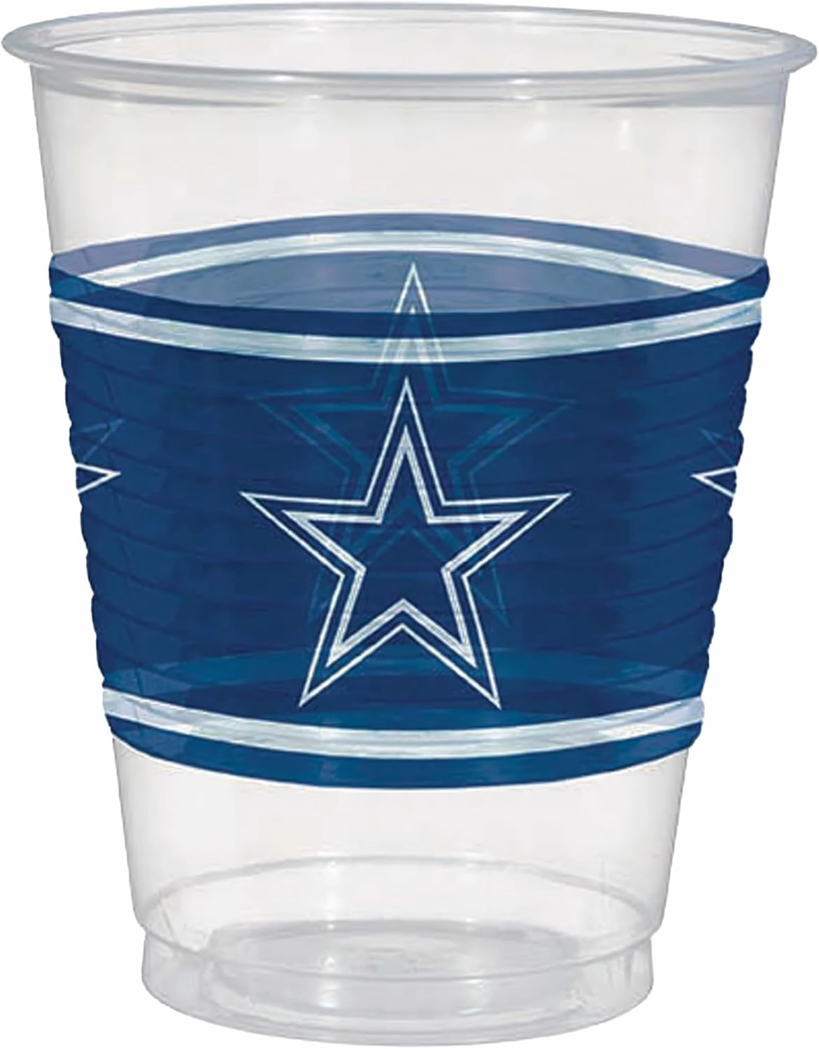 Amscan Plastic Cups, 25 Count (Pack of 1), Blue/White