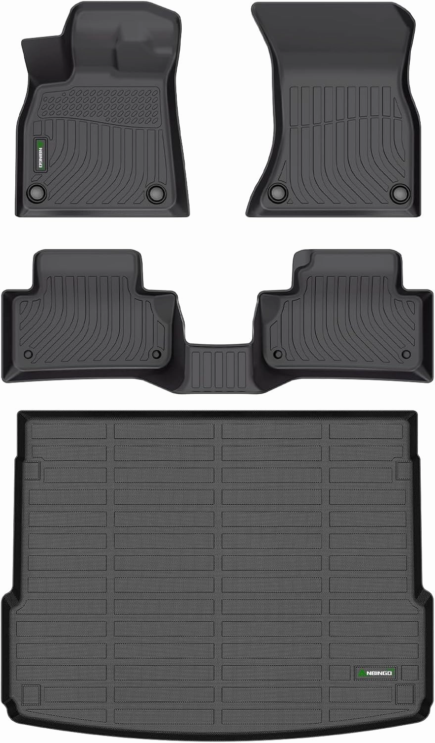 ANBINGO®Floor Mats & Liner Fit for Audi Q5 SQ5 2018-2024 TPE Rubber Liners Accessoires for Audi Q5 SQ5 2018-2024 All Season Guard Odorless Anti-Slip Mats for 1st & 2nd Row